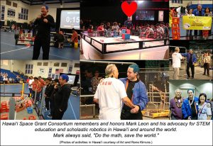 Photos from robotics events with Mark Leon and Art and Rene Kimura.